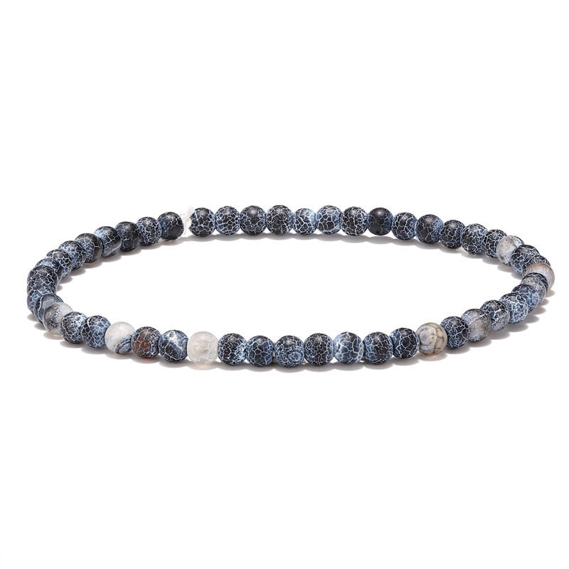 Tibetan Buddha Rope Chain Blue Natural Stone Bracelet