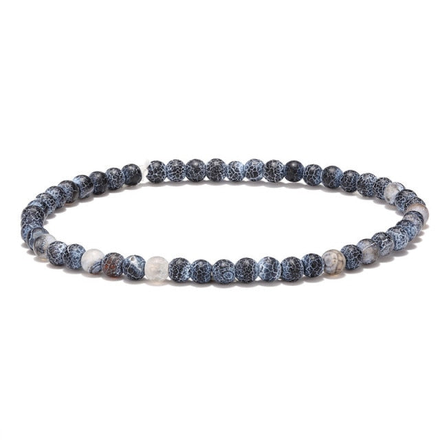 Tibetan Buddha Rope Chain Blue Natural Stone Bracelet