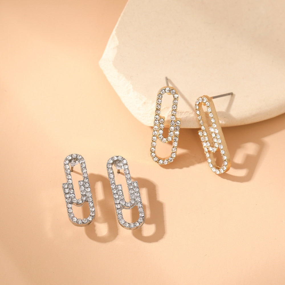 6YM Gold U-shaped Stud Earrings
