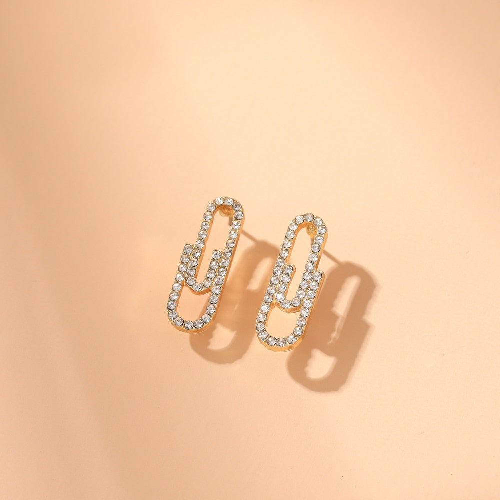 6YM Gold U-shaped Stud Earrings