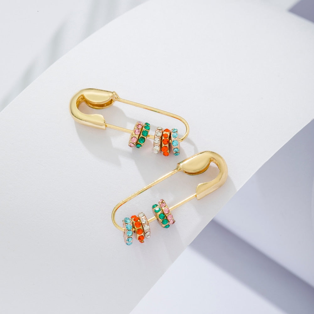 6YM Gold U-shaped Stud Earrings