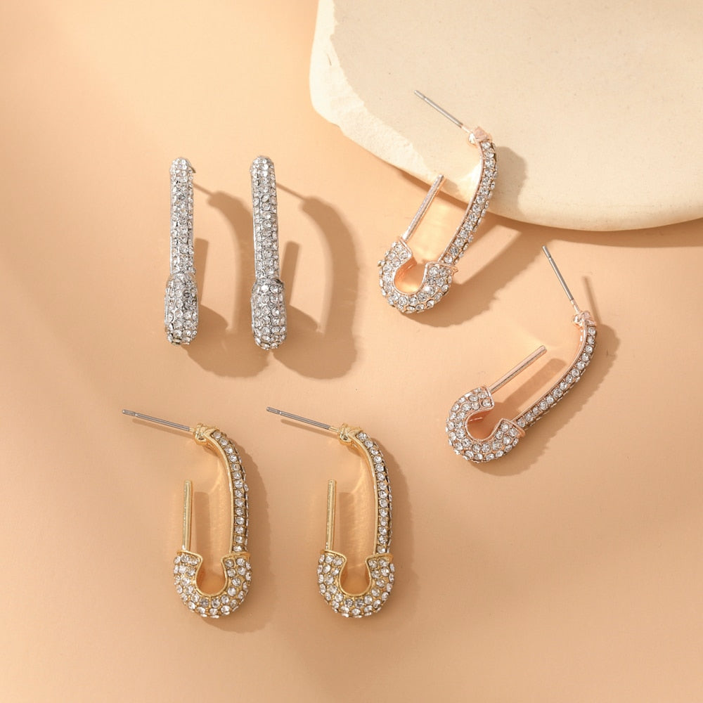 6YM Gold U-shaped Stud Earrings