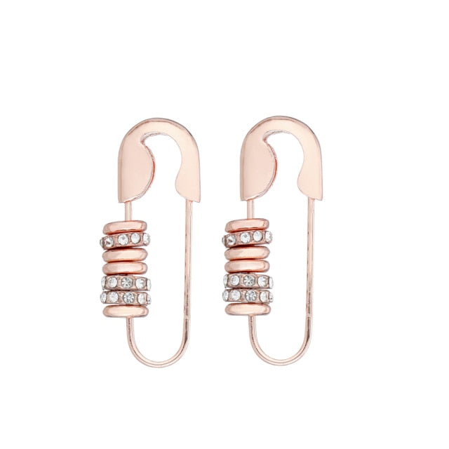 6YM Gold U-shaped Stud Earrings