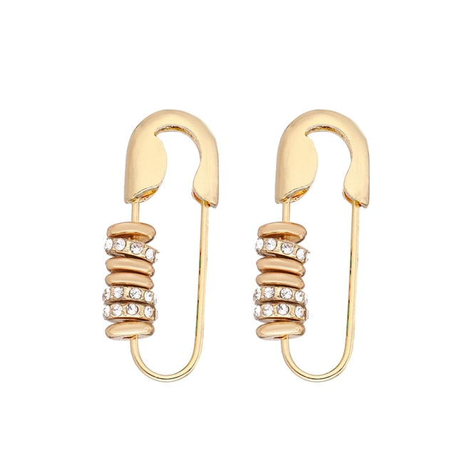 6YM Gold U-shaped Stud Earrings