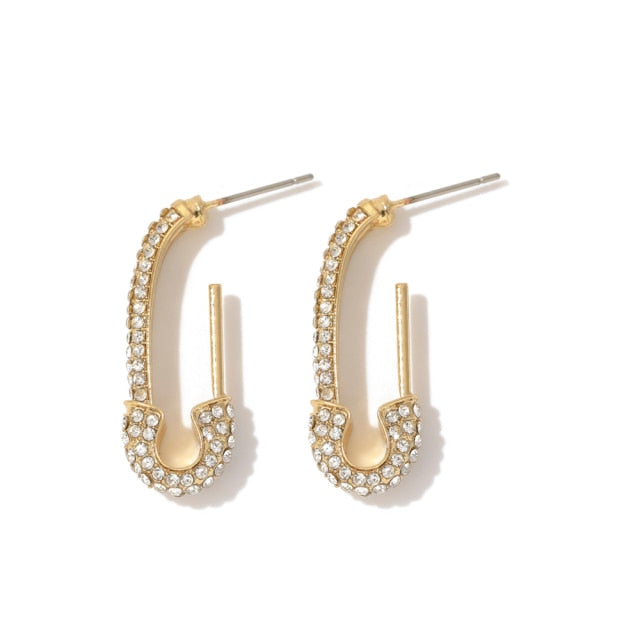 6YM Gold U-shaped Stud Earrings
