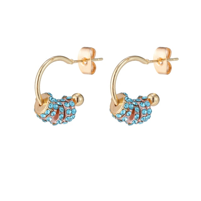 6YM Gold U-shaped Stud Earrings
