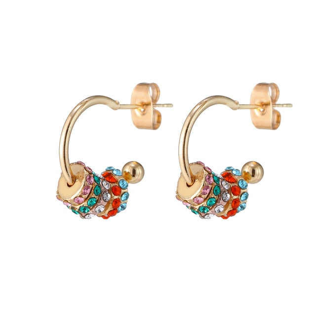 6YM Gold U-shaped Stud Earrings