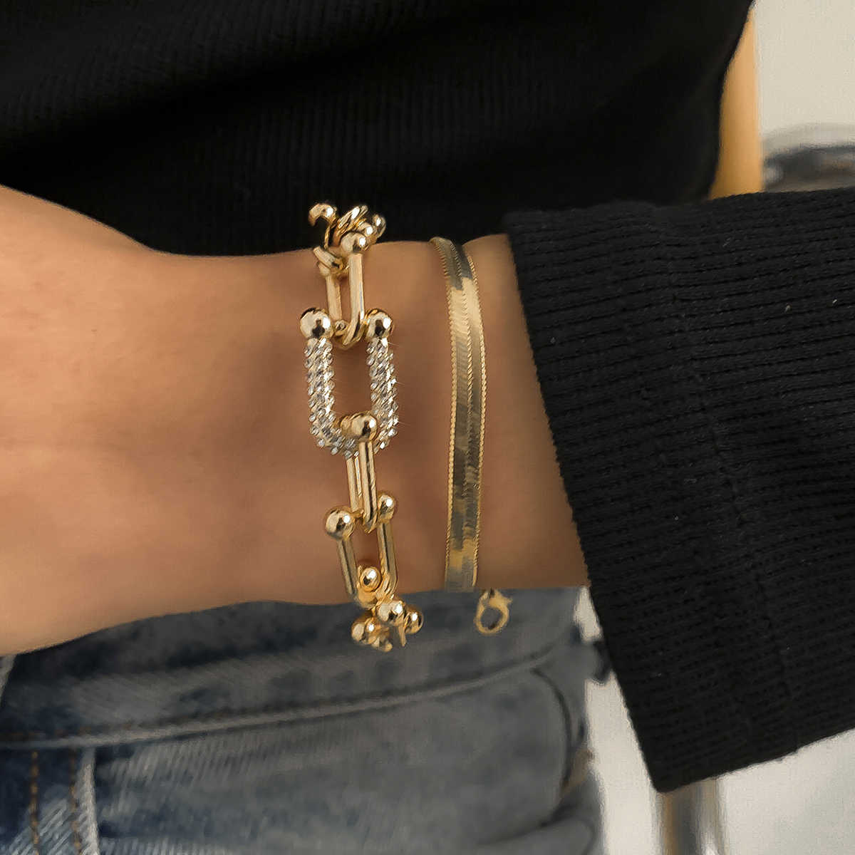 Fashion Statement Heavy Metal Bangle Bracelet