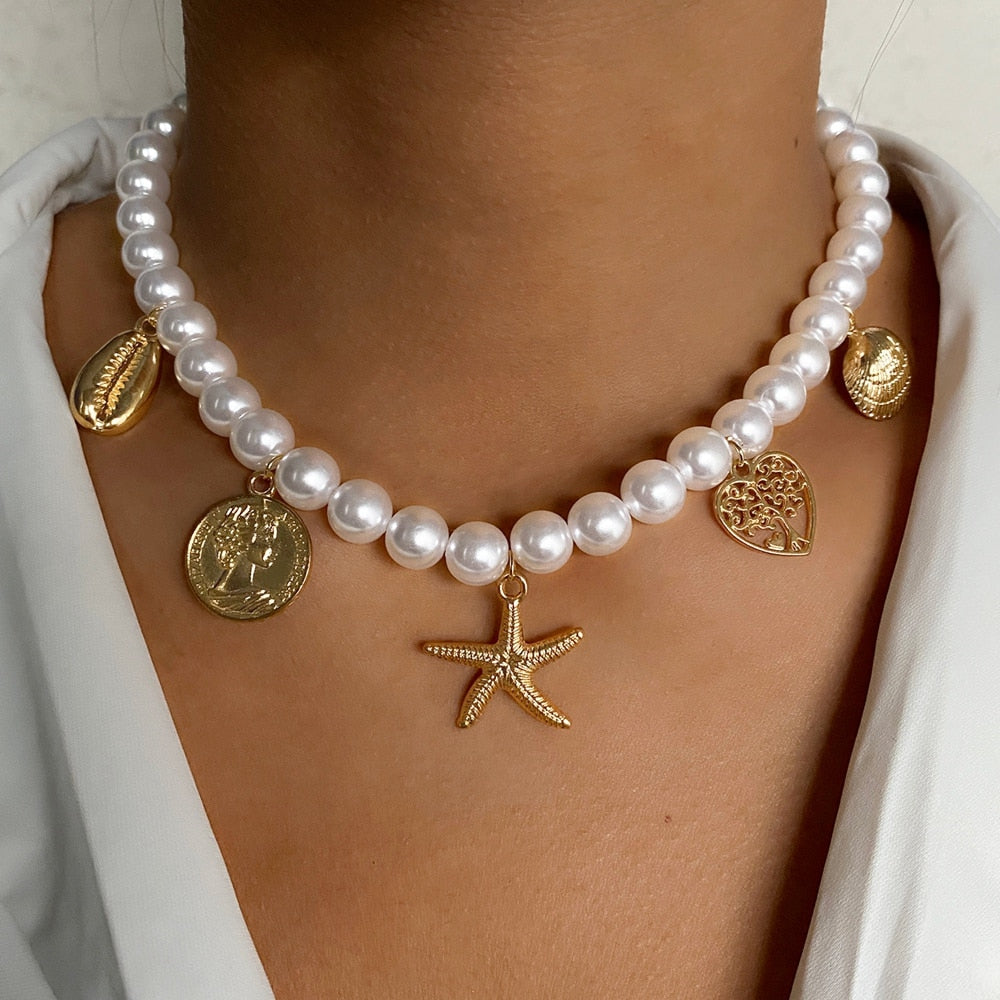 Female Creative Popular Temperament Bead Necklace