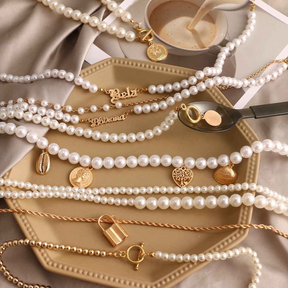 Female Creative Popular Temperament Bead Necklace