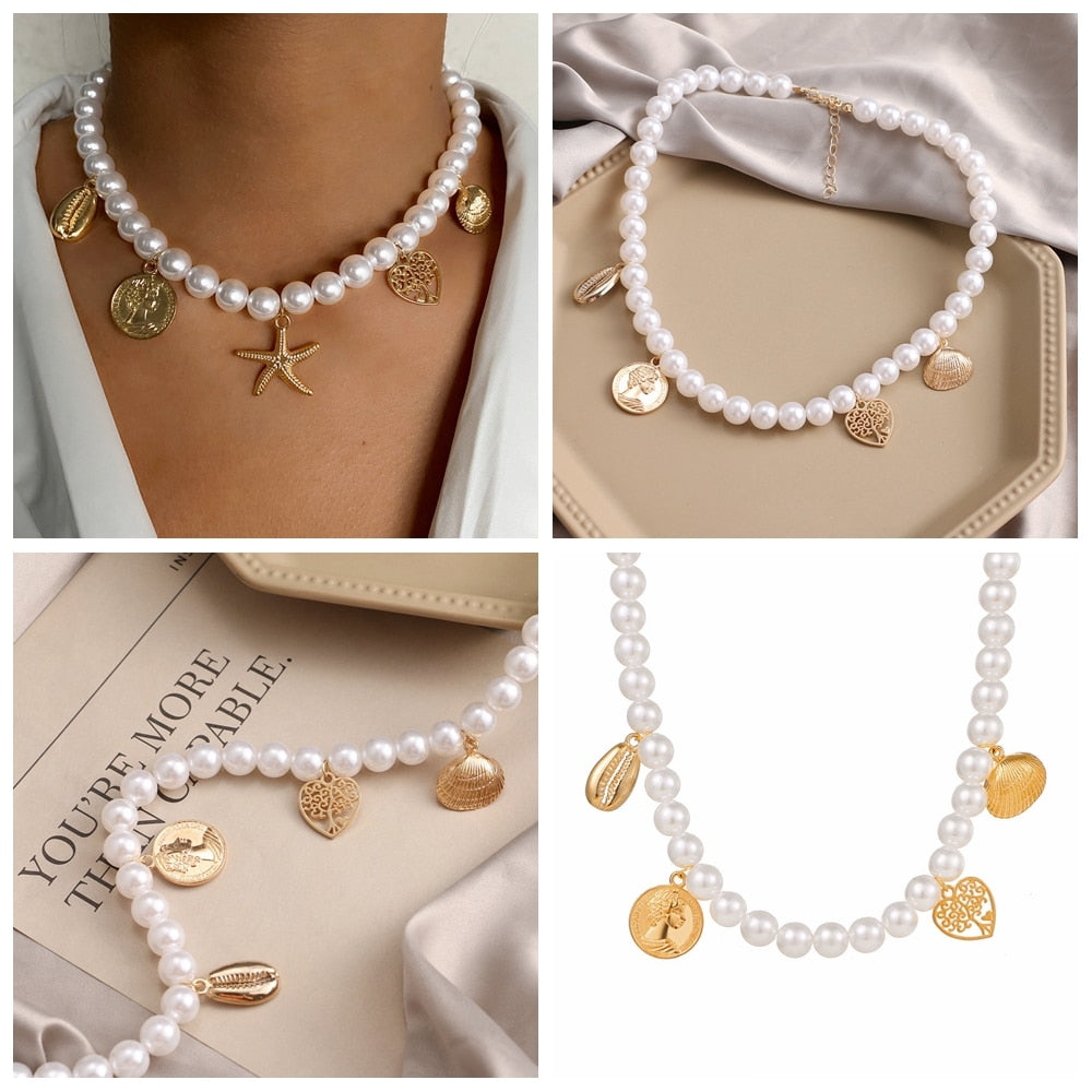 Female Creative Popular Temperament Bead Necklace
