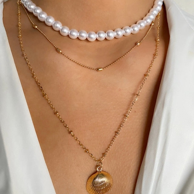 Female Creative Popular Temperament Bead Necklace