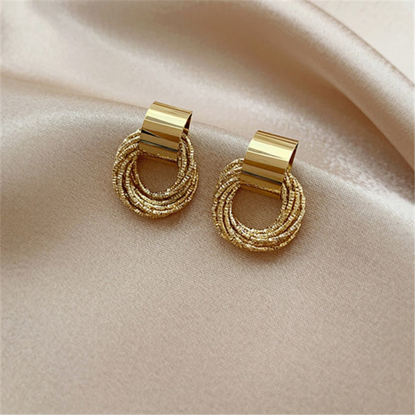 Internet Celebrity Temperamental Euro-American Jewelry Geometry Circle Earrings