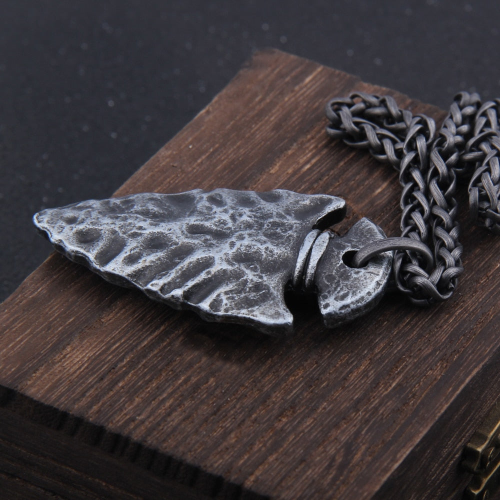 "Helm of Awe" and "Viking Vegvisir" Iron Color Viking spear Pendant