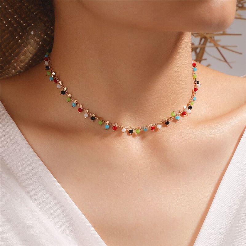 Simple Bohemia Elegant Choker Tassel Necklace