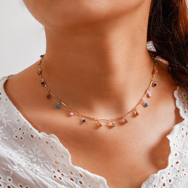 Simple Bohemia Elegant Choker Tassel Necklace