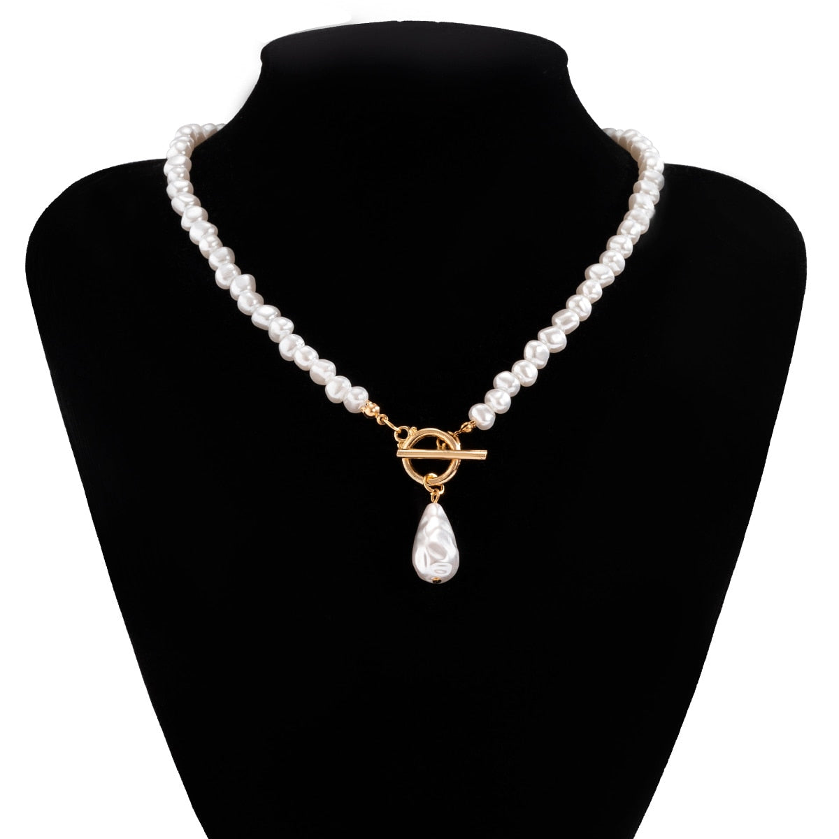 Bohemian Teardrop-Shaped Imitation Pearls Pendant