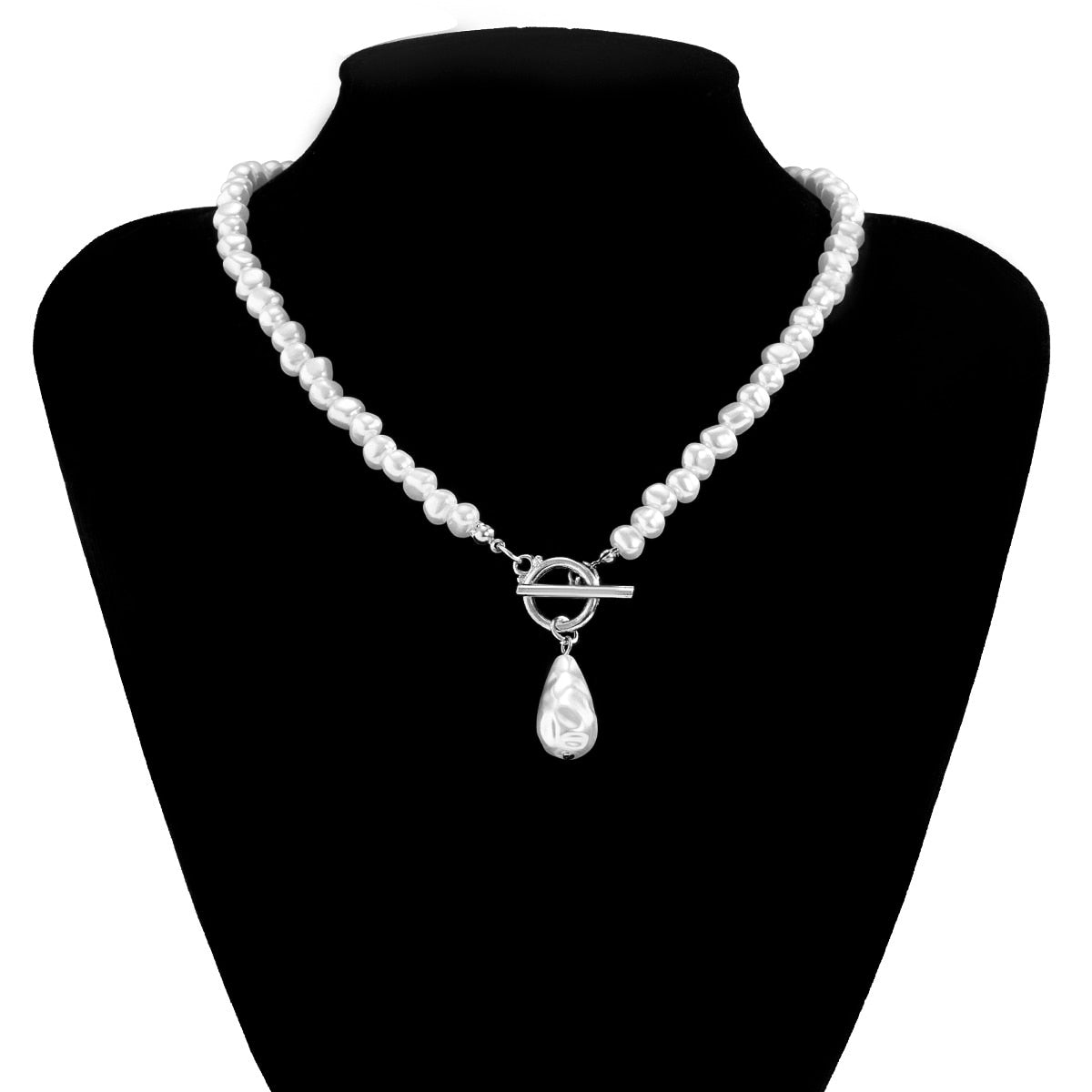 Bohemian Teardrop-Shaped Imitation Pearls Pendant