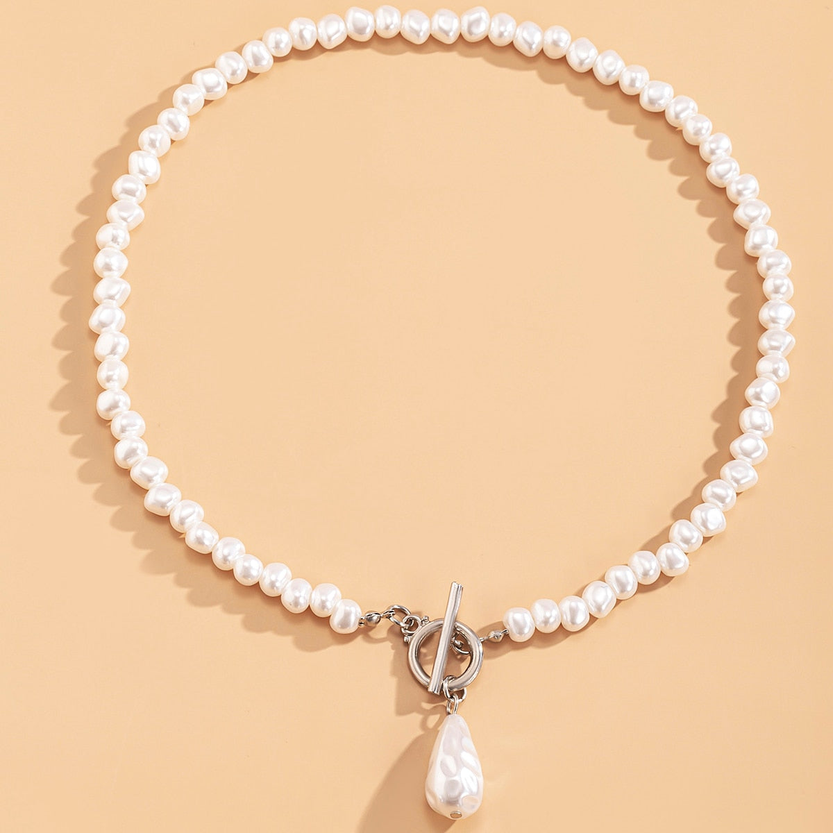Bohemian Teardrop-Shaped Imitation Pearls Pendant
