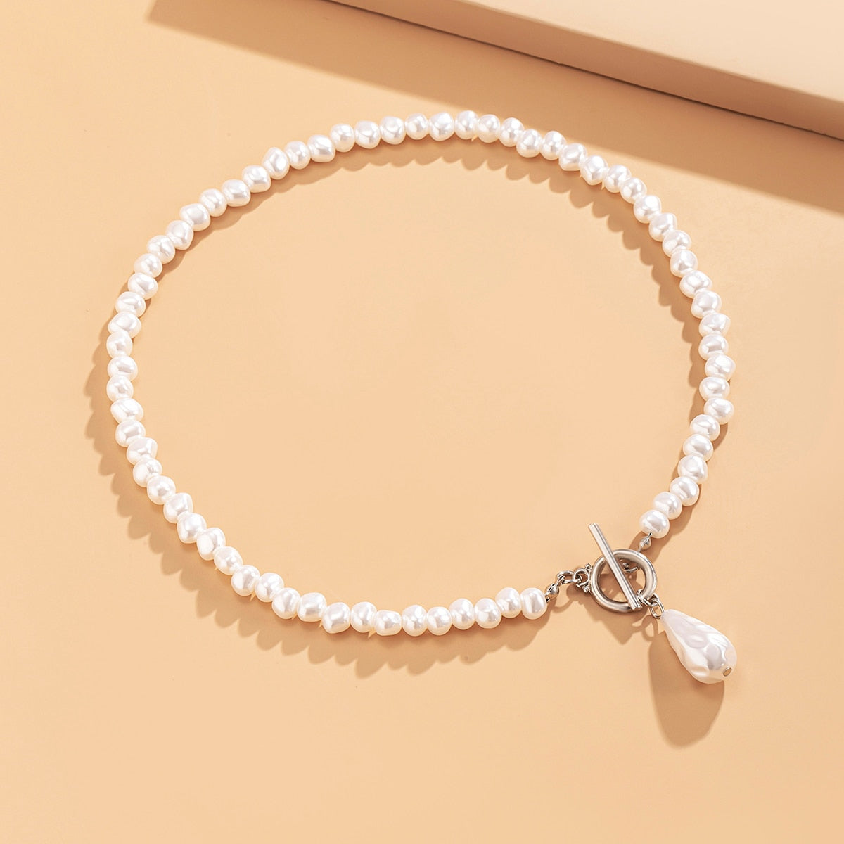 Bohemian Teardrop-Shaped Imitation Pearls Pendant
