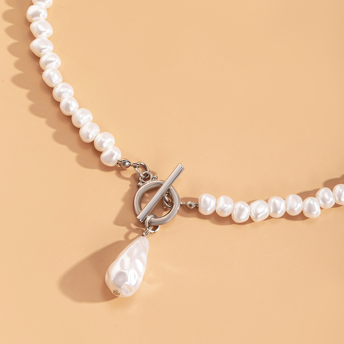 Bohemian Teardrop-Shaped Imitation Pearls Pendant