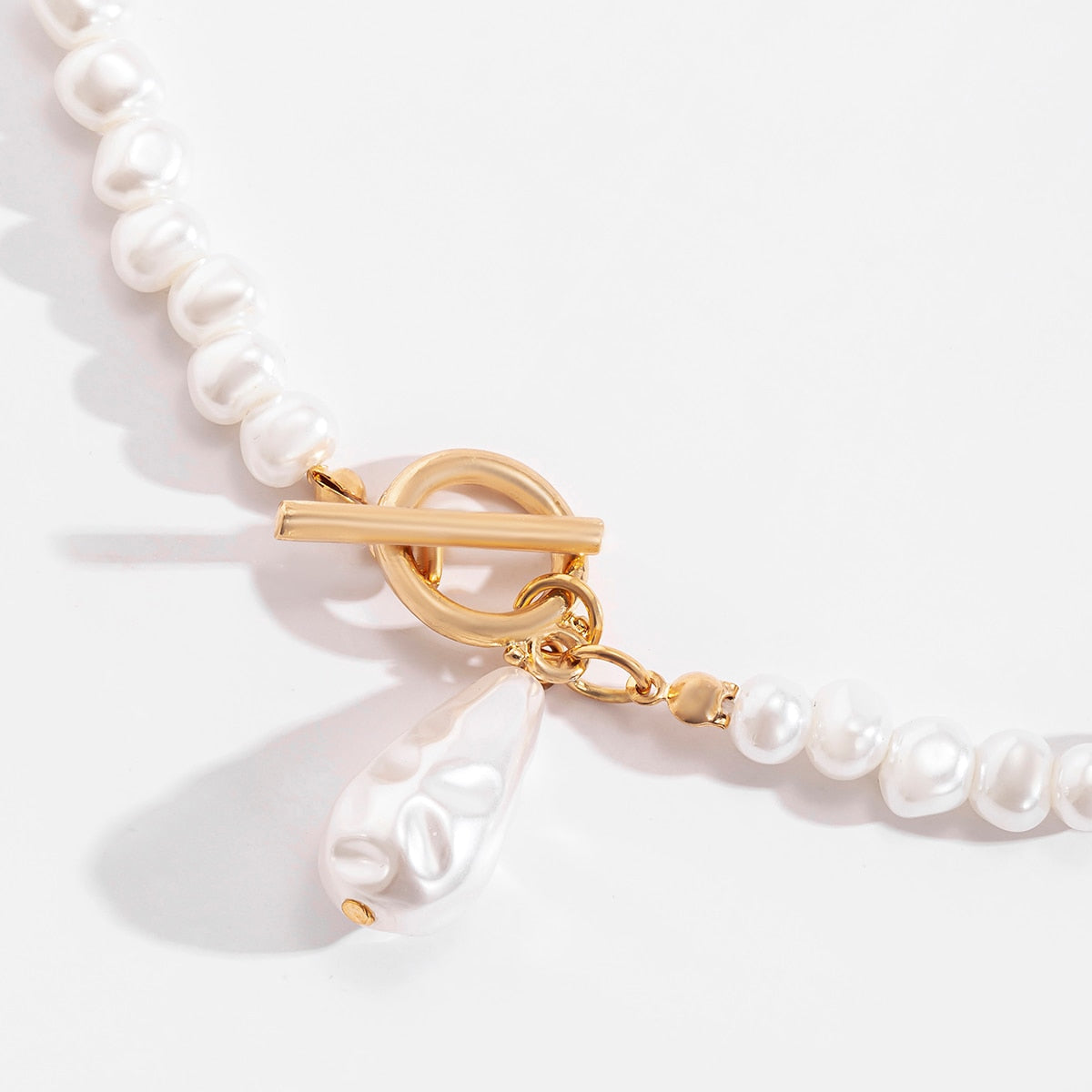 Bohemian Teardrop-Shaped Imitation Pearls Pendant