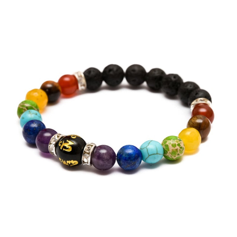7 Chakra Bracelet with Meaning Cardfor