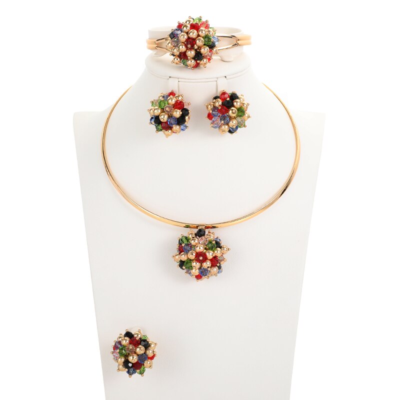 African bridal wedding gifts Bracelet Necklace earrings ring sets