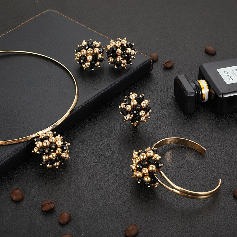 African bridal wedding gifts Bracelet Necklace earrings ring sets