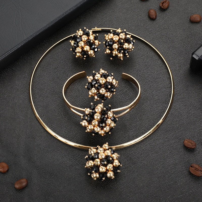African bridal wedding gifts Bracelet Necklace earrings ring sets