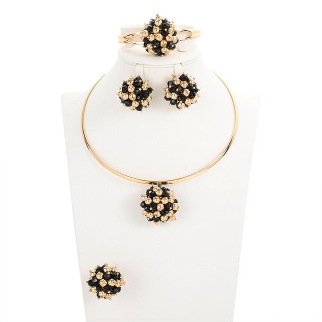 African bridal wedding gifts Bracelet Necklace earrings ring sets