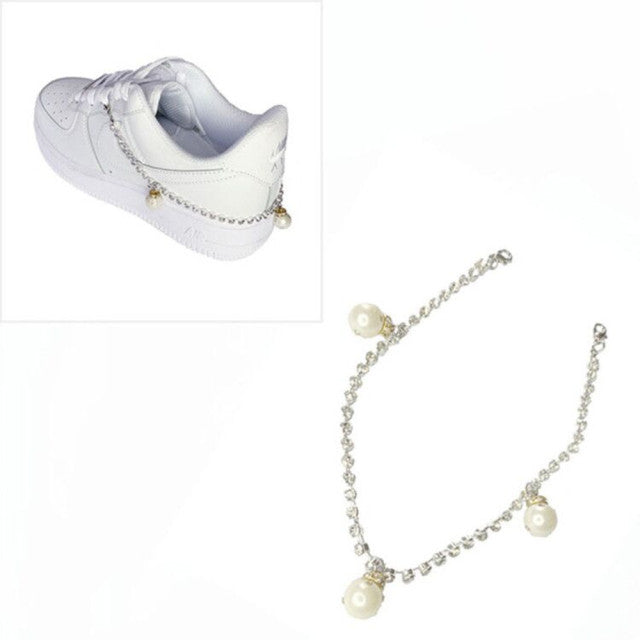 2 Crystal Rhinestone Fringe Tassel Shoe Jewelry  Chain