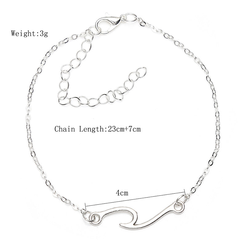 Handcuffs Waves Heart-Shaped Ankle Big Circle Women