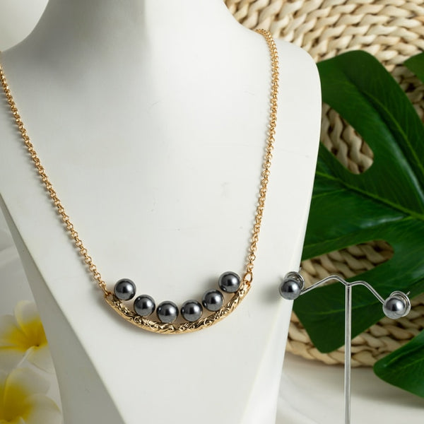 Gold Filled Polynesian Pacific Colorful Pearl Smile Jewelry Sets