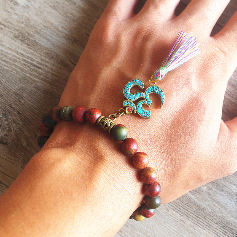 7 Chakra OM Tassels Bracelet