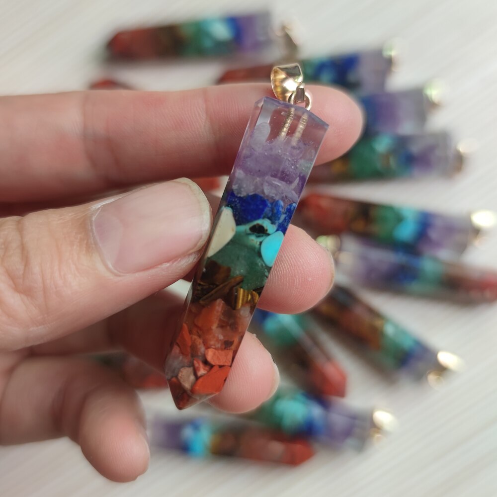 12pcs Chakra energy Yoga Meditation Necklace Pendants