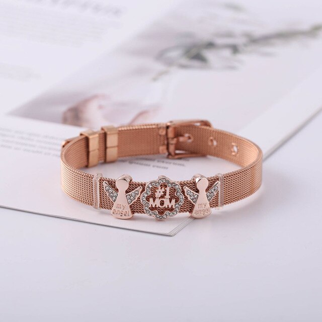 Colorful Stainless Steel Mesh Watch Belt Bracelets For Women