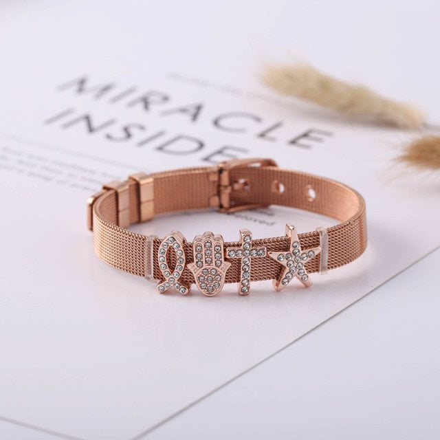 Colorful Stainless Steel Mesh Watch Belt Bracelets For Women