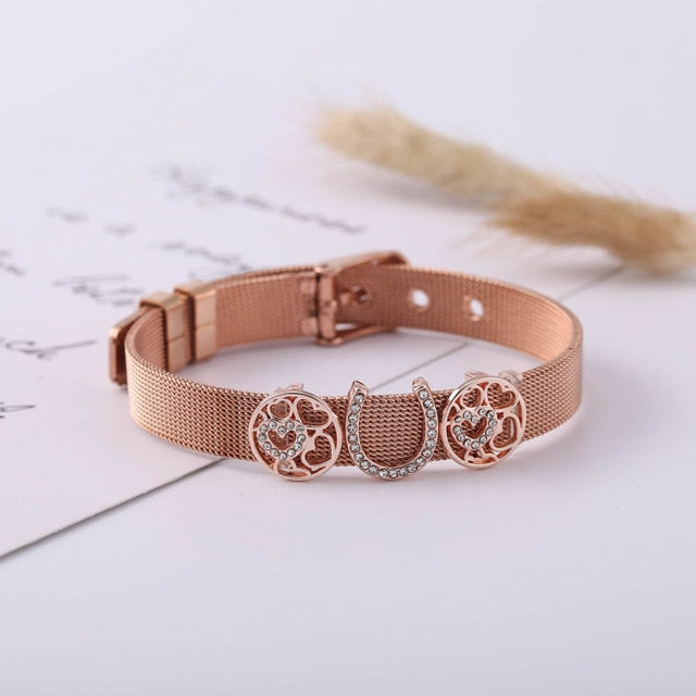Colorful Stainless Steel Mesh Watch Belt Bracelets For Women