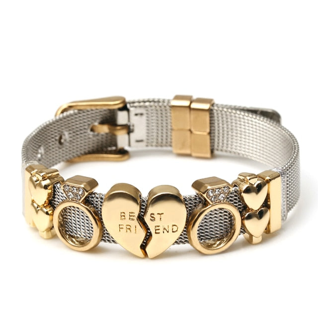 Colorful Stainless Steel Mesh Watch Belt Bracelets For Women