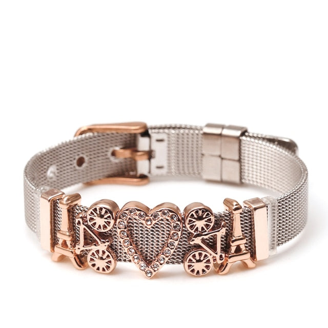 Colorful Stainless Steel Mesh Watch Belt Bracelets For Women