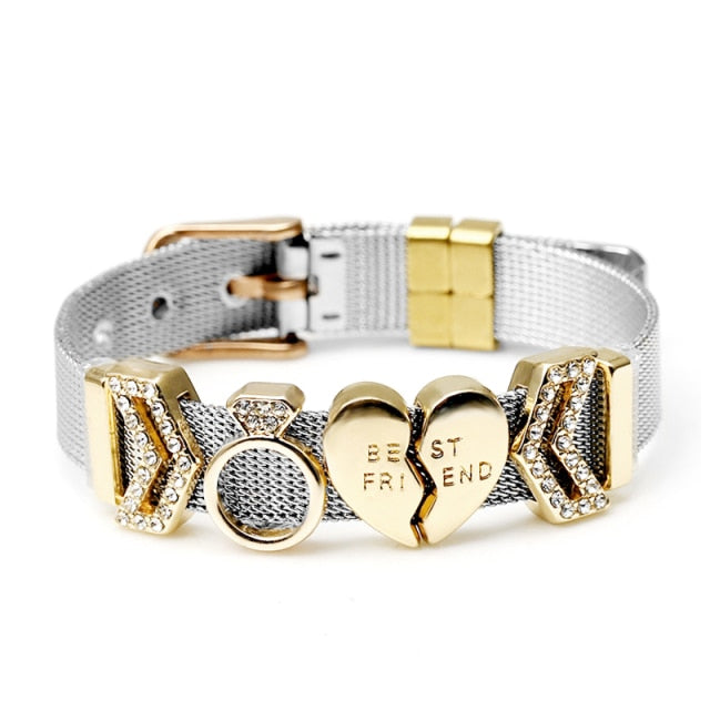 Colorful Stainless Steel Mesh Watch Belt Bracelets For Women