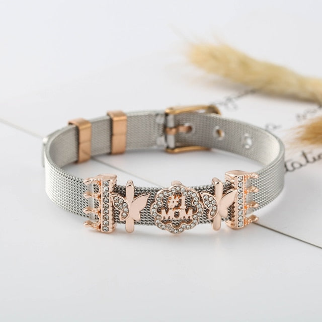 Colorful Stainless Steel Mesh Watch Belt Bracelets For Women