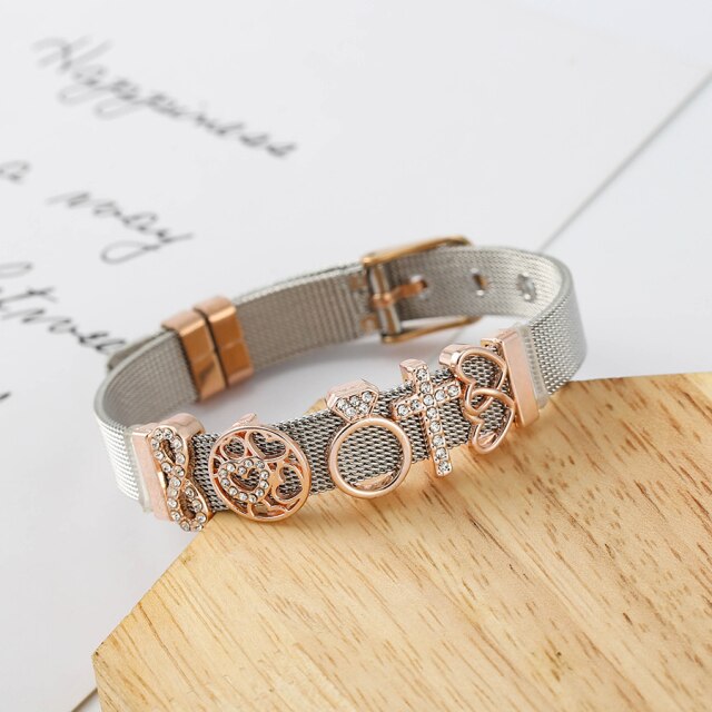 Colorful Stainless Steel Mesh Watch Belt Bracelets For Women
