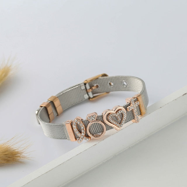 Colorful Stainless Steel Mesh Watch Belt Bracelets For Women