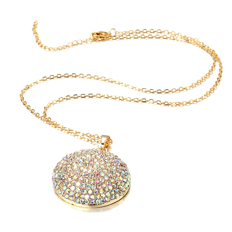 Fashion Colorful Crystal Women Big Rings Necklace Jewelry Sets