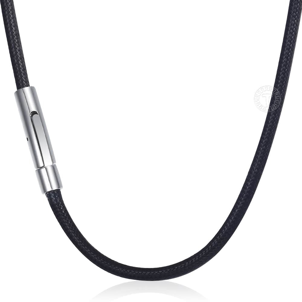Brown Black Man-made Leather Necklaces
