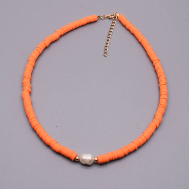 New Colour Boho Natural Fresh Water Pearl Necklace