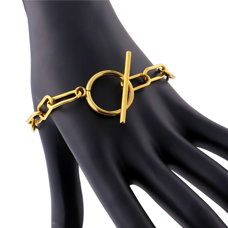 Men Gold Bracelets Hand-chain Fashion Jewelry Accessories Gifts