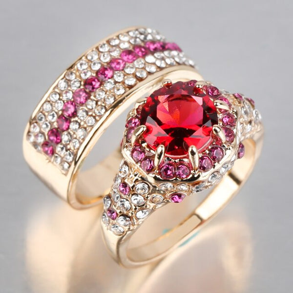 Anillo de princesa de lujo de moda con circonita cúbica para novia, accesorios elegantes para matrimonio, anillos brillantes
